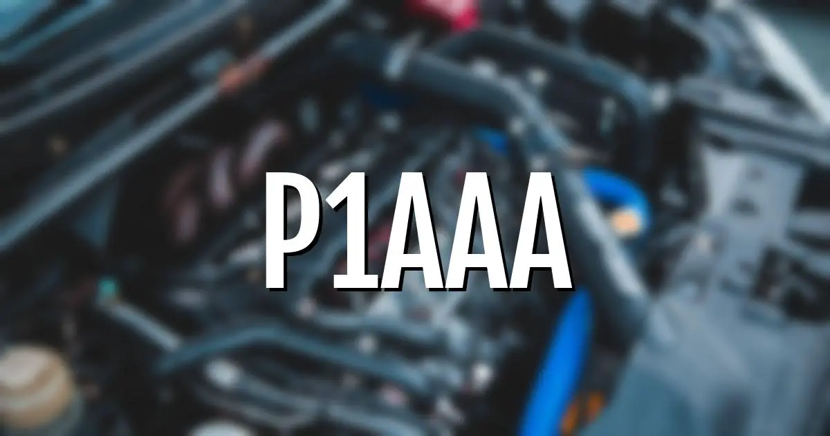 p1aaa error fault code explained
