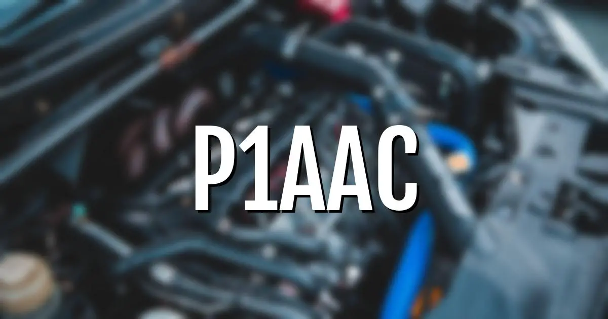 p1aac error fault code explained