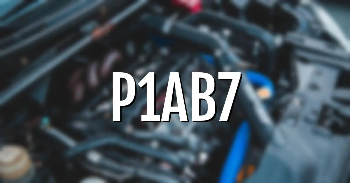 p1ab7 error fault code explained