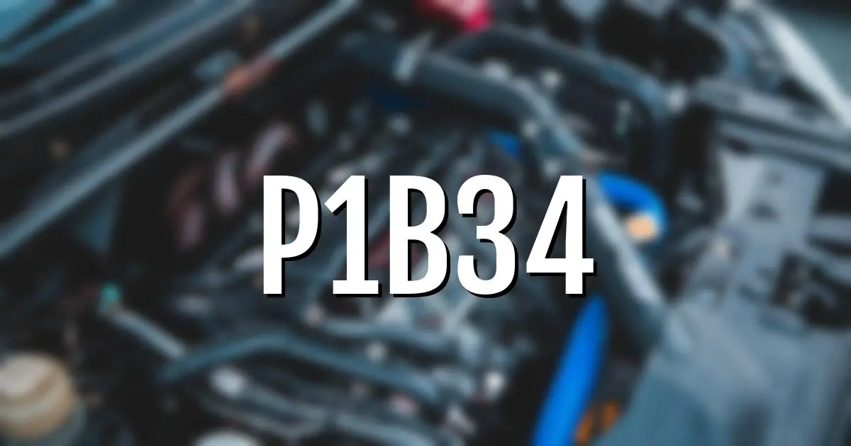 p1b34 error fault code explained