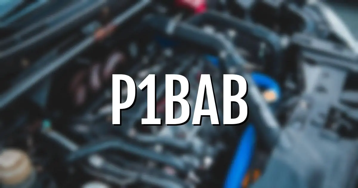 p1bab error fault code explained