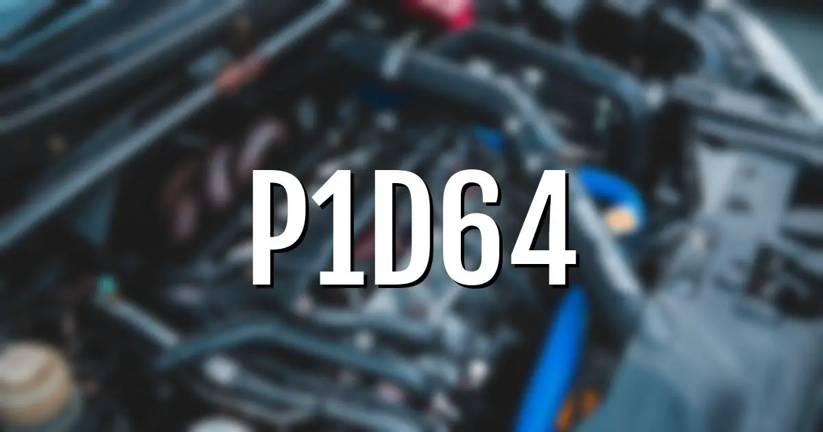 p1d64 error fault code explained