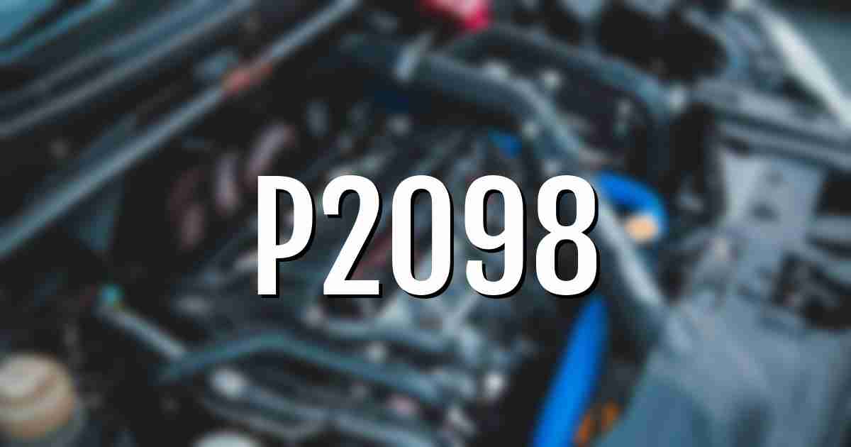 p2098 error fault code explained