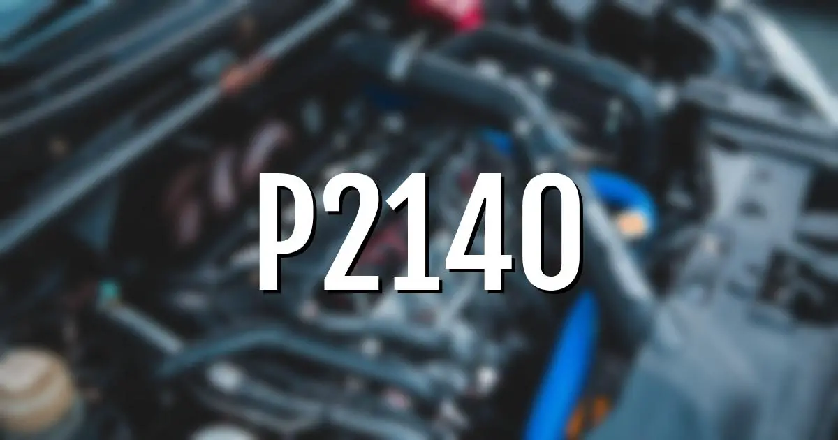 p2140 error fault code explained