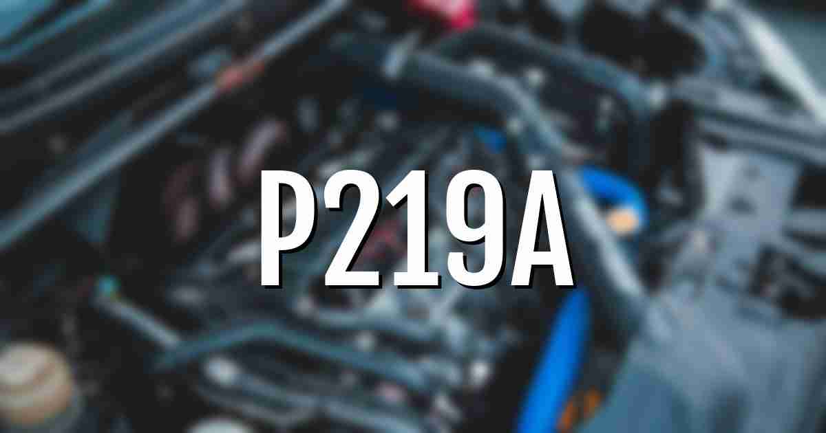 p219a error fault code explained