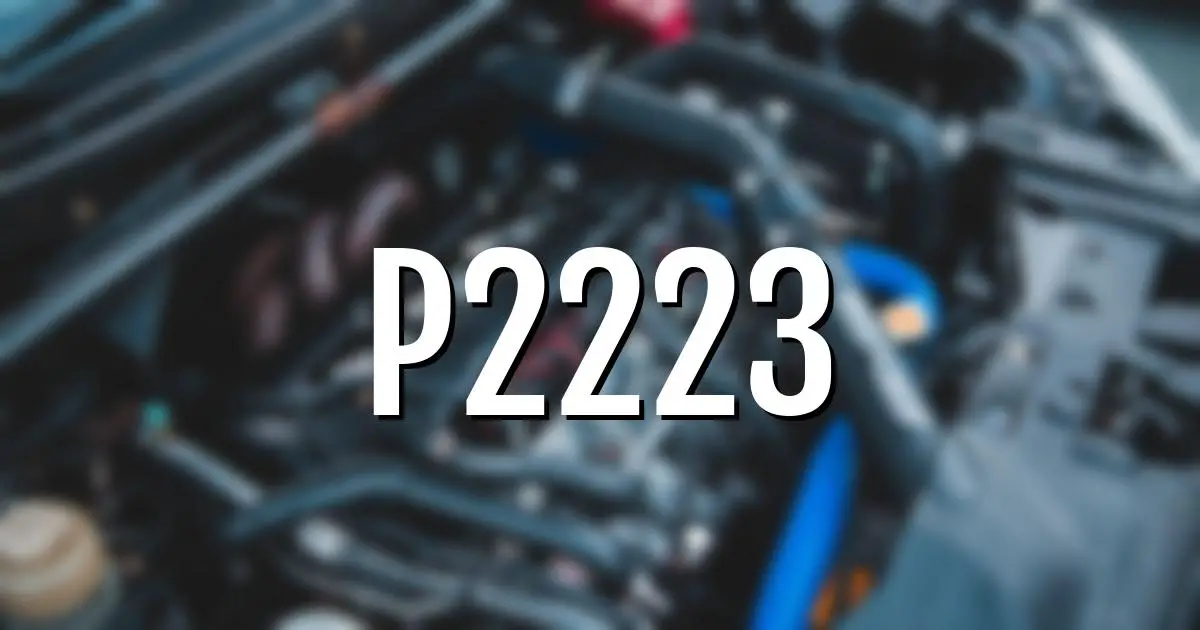 p2223 error fault code explained