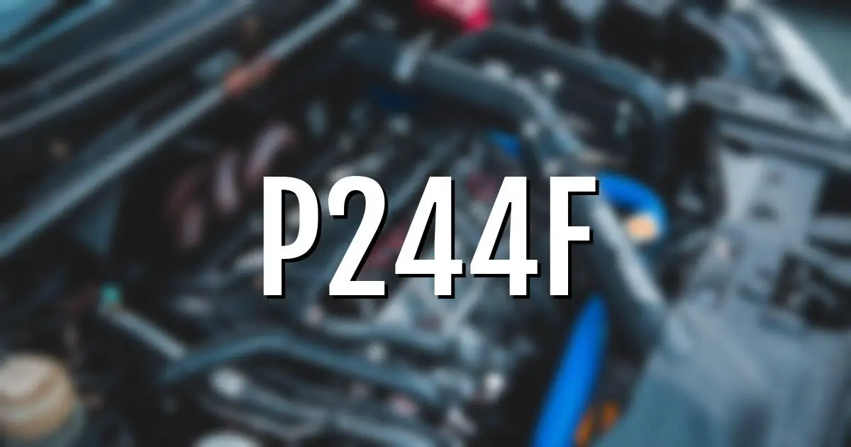 p244f error fault code explained