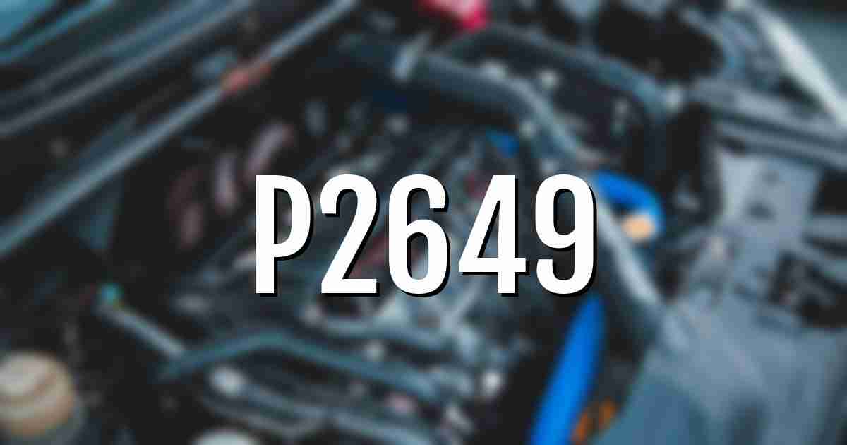 p2649 error fault code explained