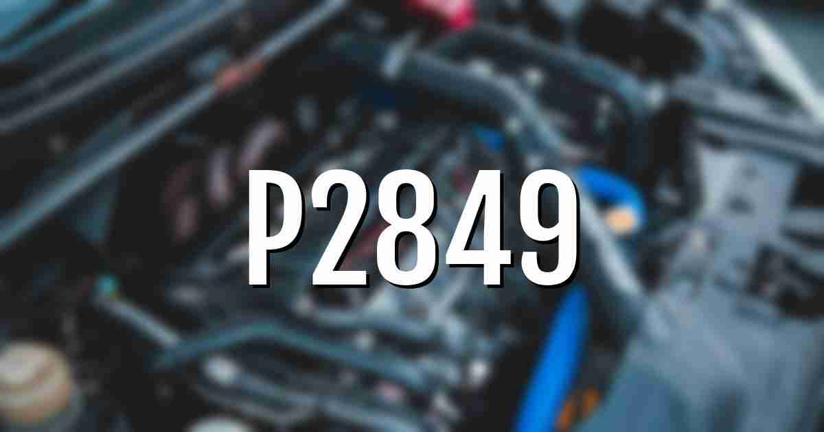 p2849 error fault code explained