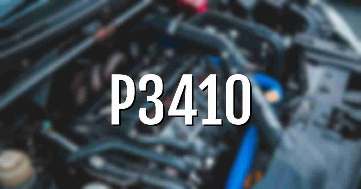 p3410 error fault code explained