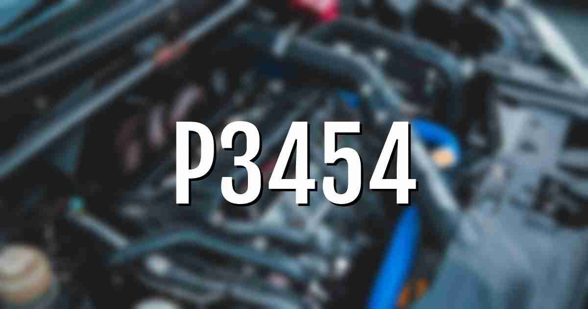 p3454 error fault code explained