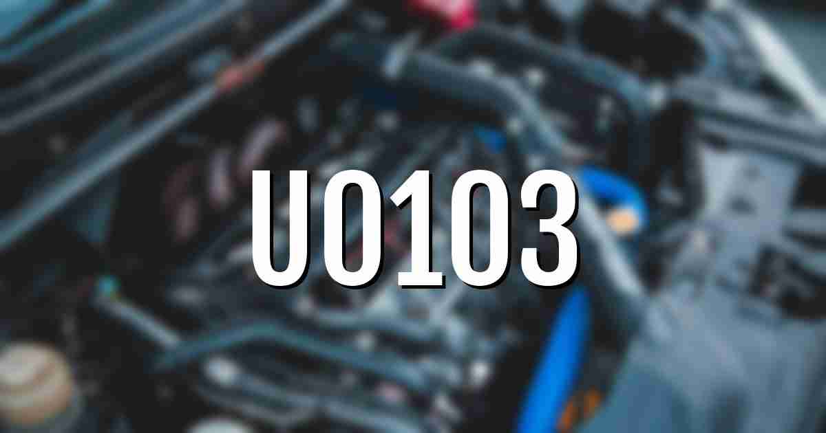 u0103 error fault code explained