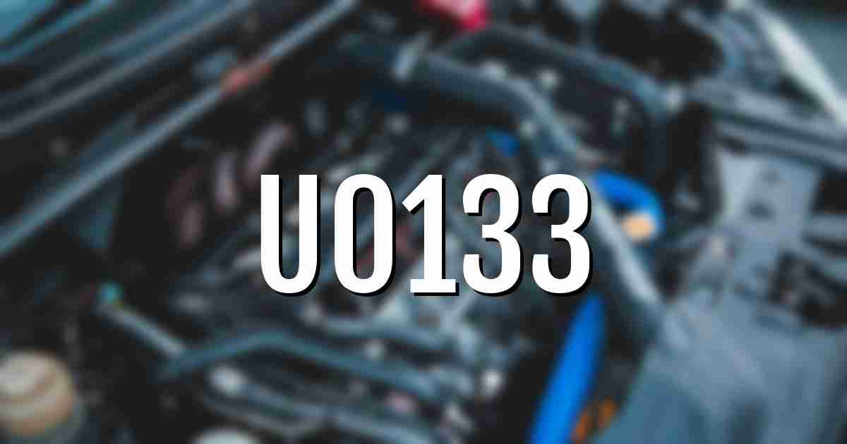u0133 error fault code explained