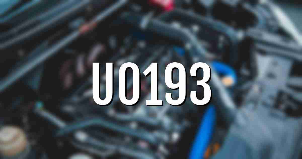 u0193 error fault code explained