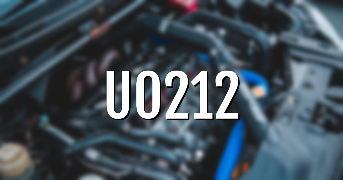 u0212 error fault code explained