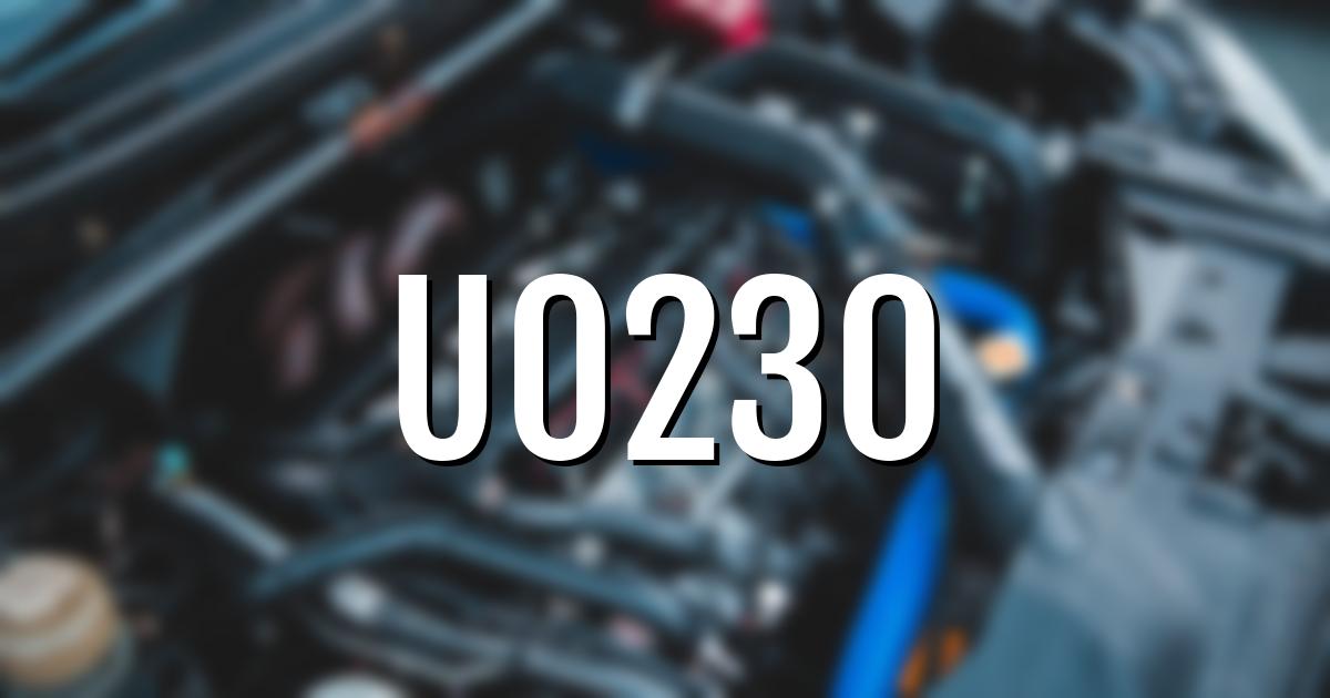 u0230 error fault code explained