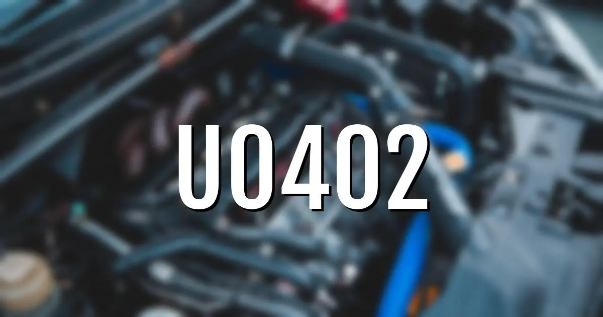 u0402 error fault code explained