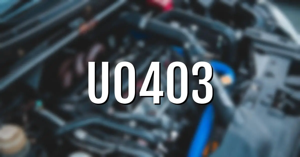 u0403 error fault code explained