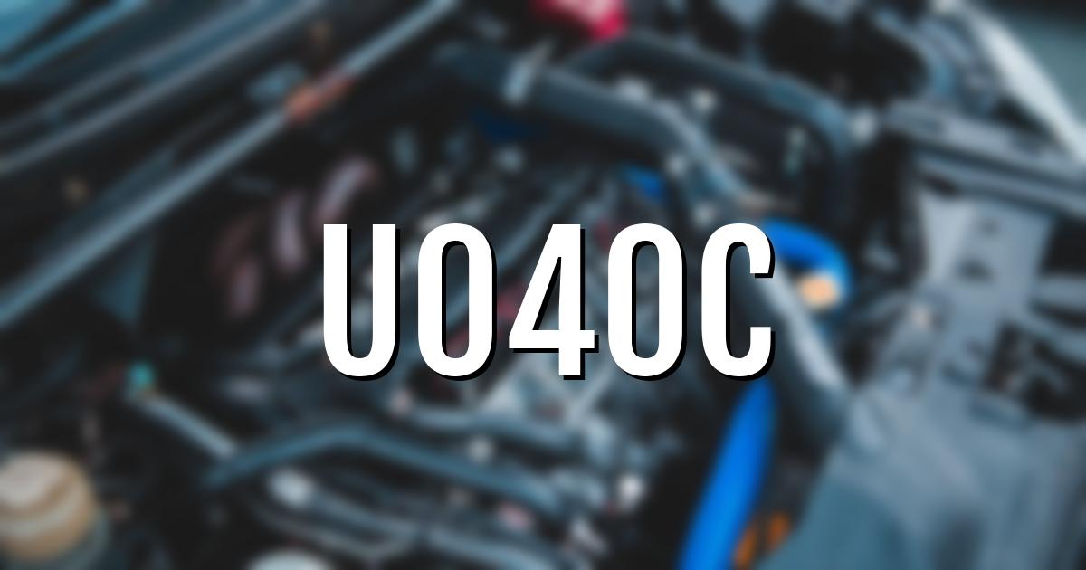 u040c error fault code explained