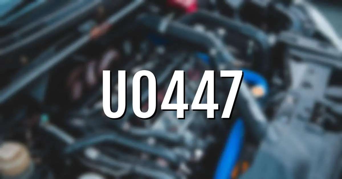 u0447 error fault code explained