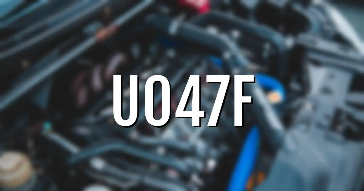 u047f error fault code explained