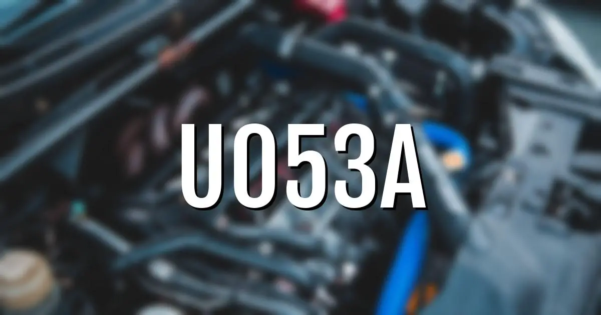 u053a error fault code explained