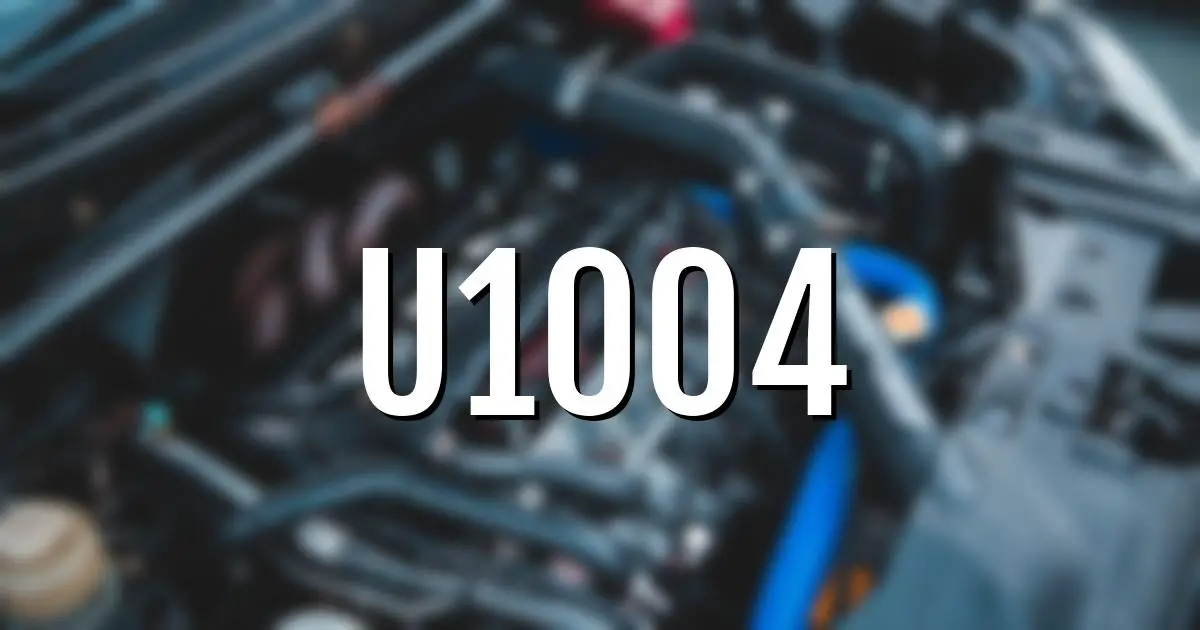 u1004 error fault code explained