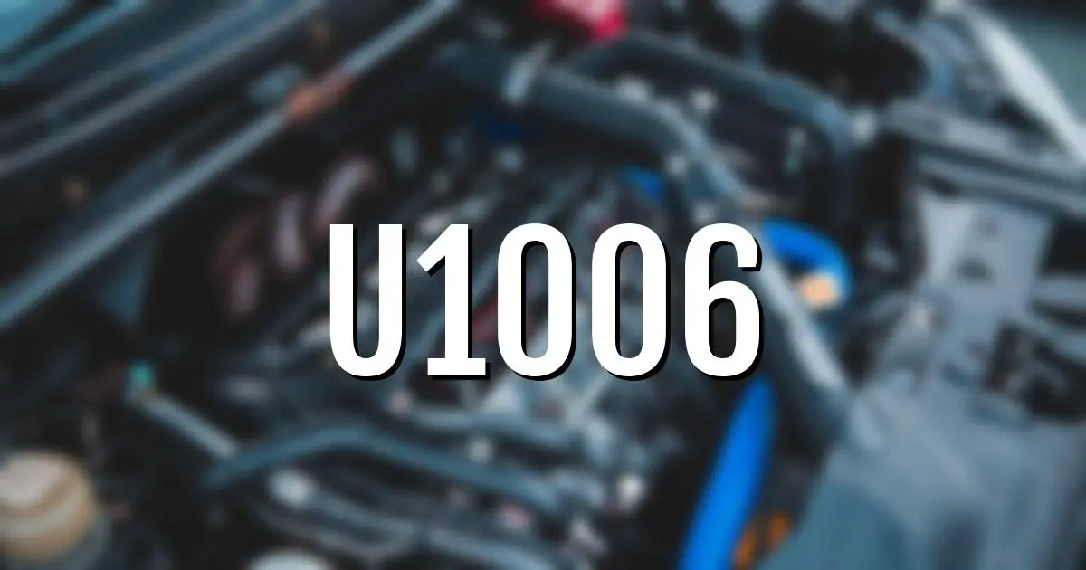 u1006 error fault code explained