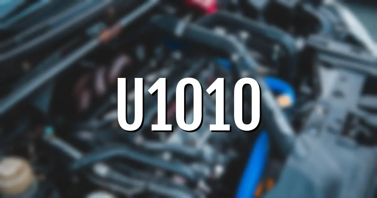 u1010 error fault code explained