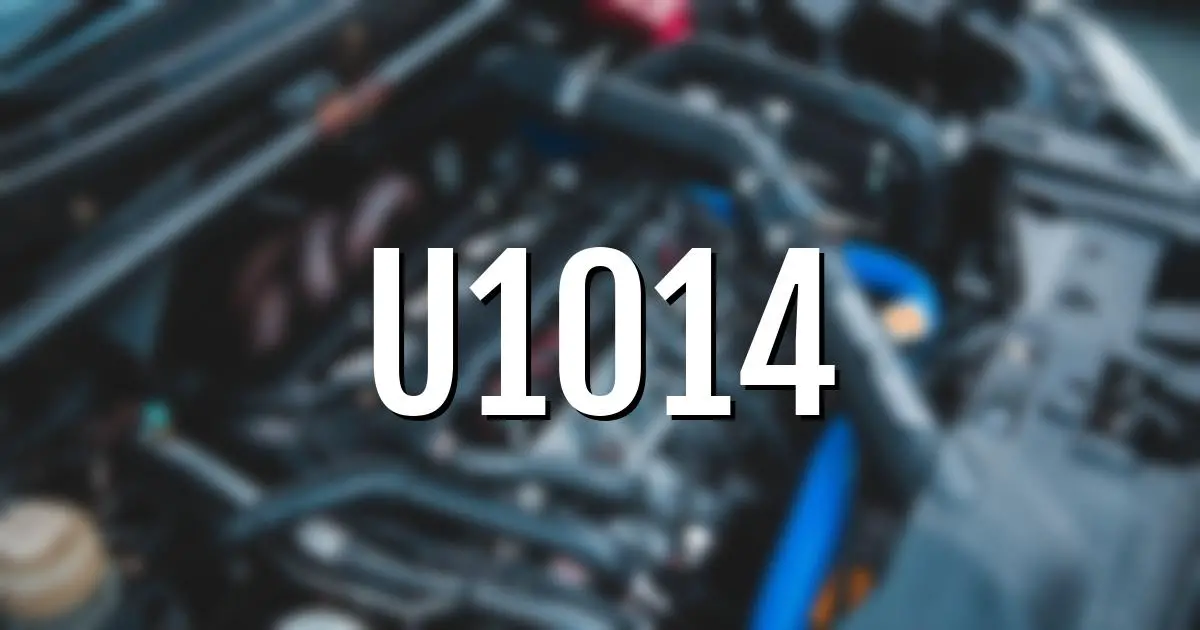 u1014 error fault code explained