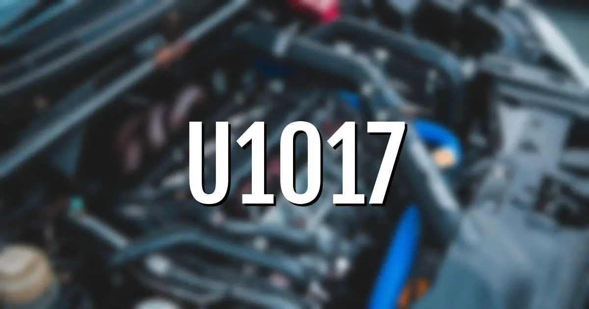 u1017 error fault code explained