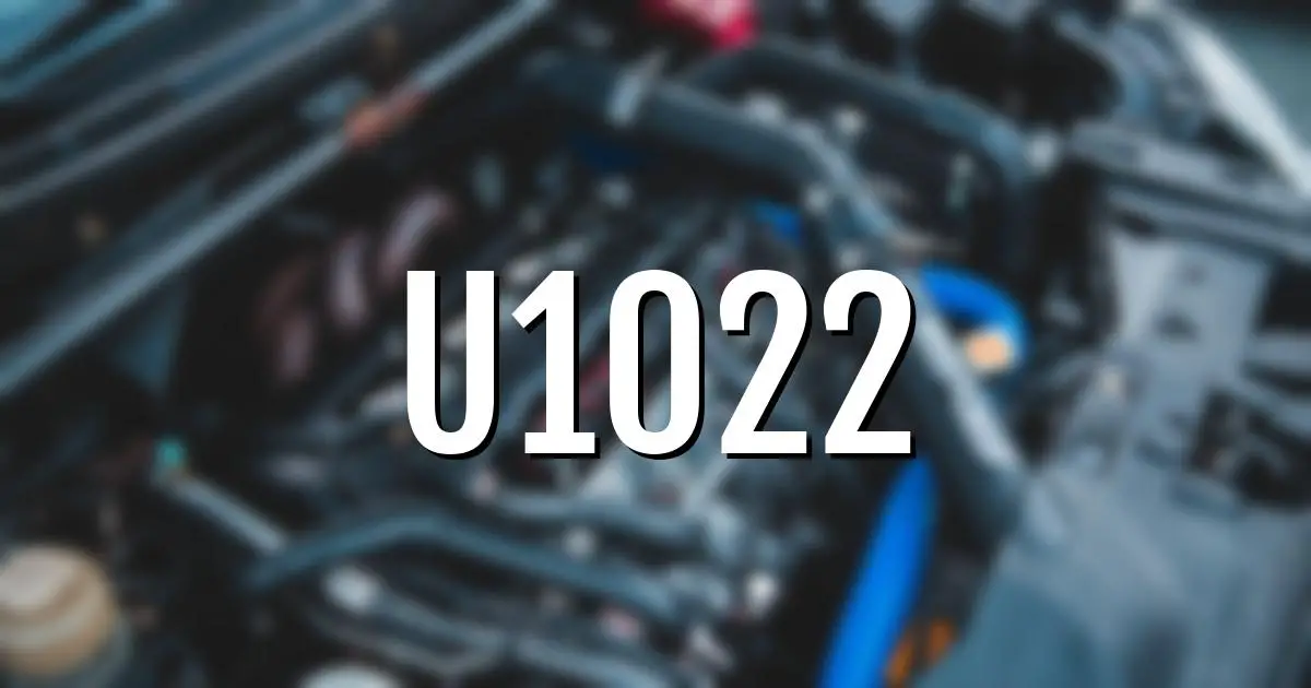 u1022 error fault code explained