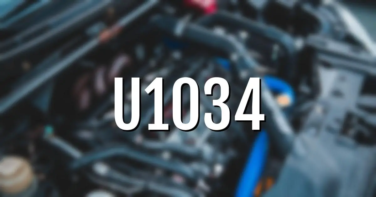 u1034 error fault code explained