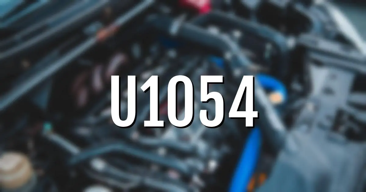 u1054 error fault code explained