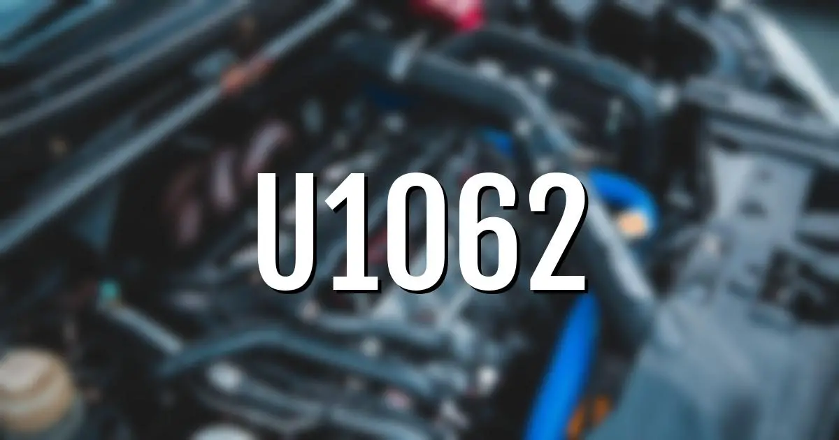 u1062 error fault code explained