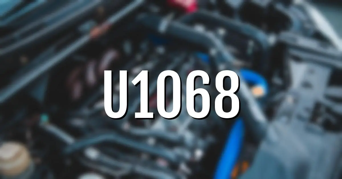 u1068 error fault code explained