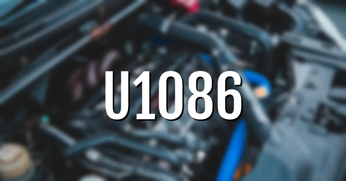 u1086 error fault code explained