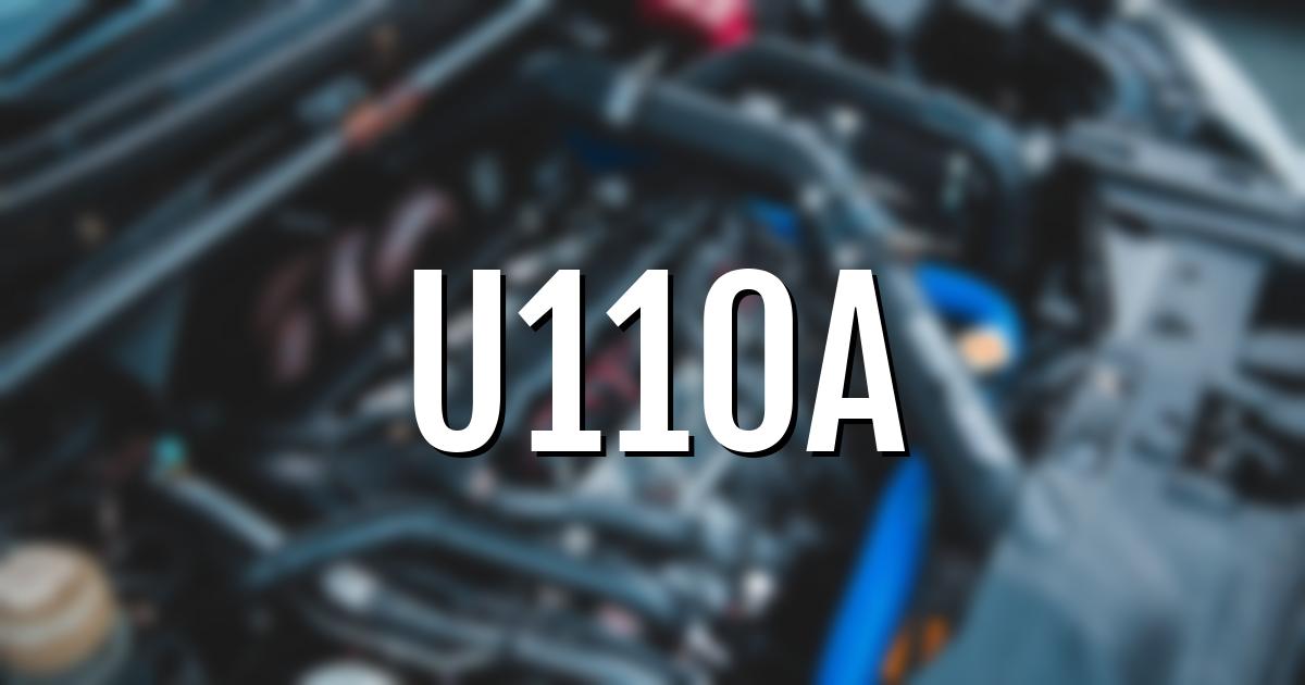 u110a error fault code explained
