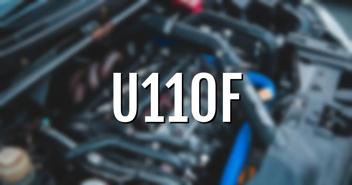 u110f error fault code explained