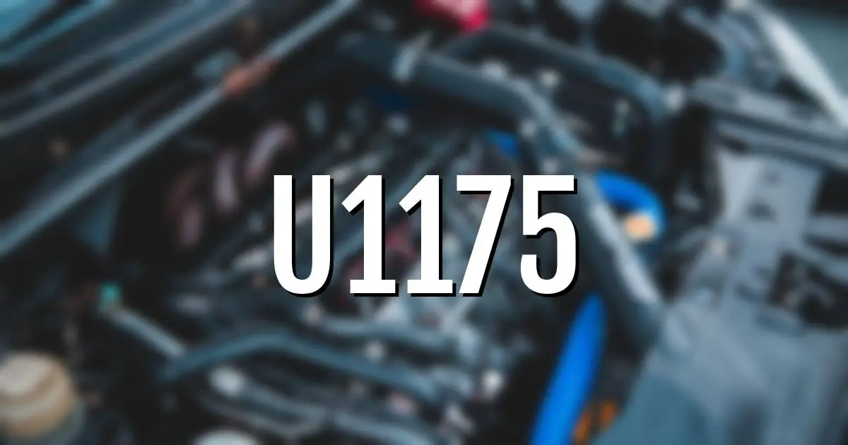 u1175 error fault code explained