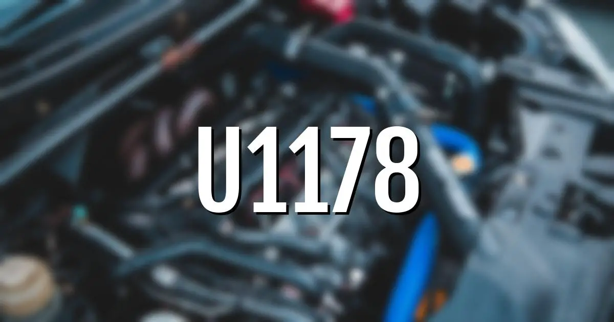 u1178 error fault code explained