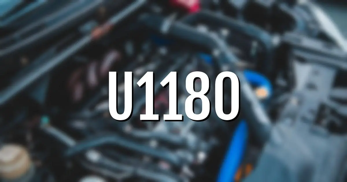 u1180 error fault code explained