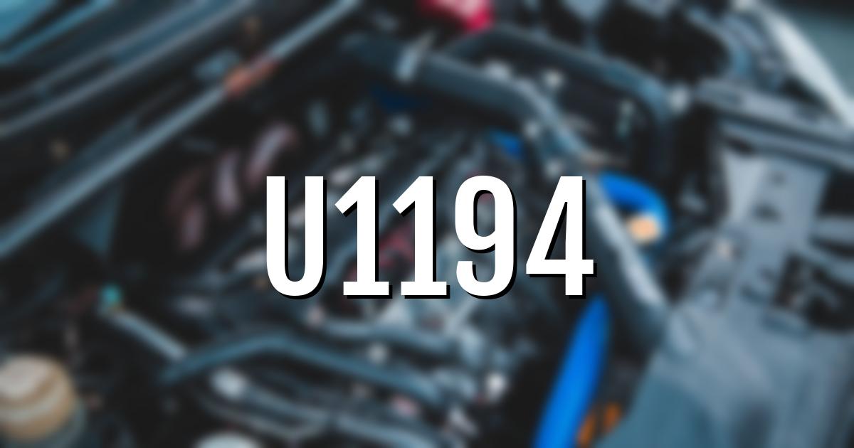 u1194 error fault code explained