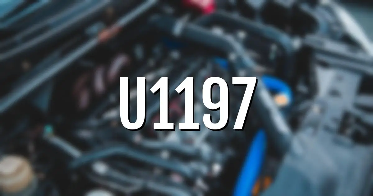 u1197 error fault code explained