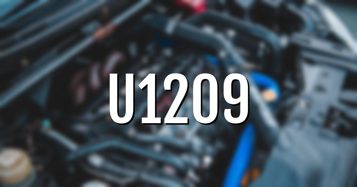 u1209 error fault code explained