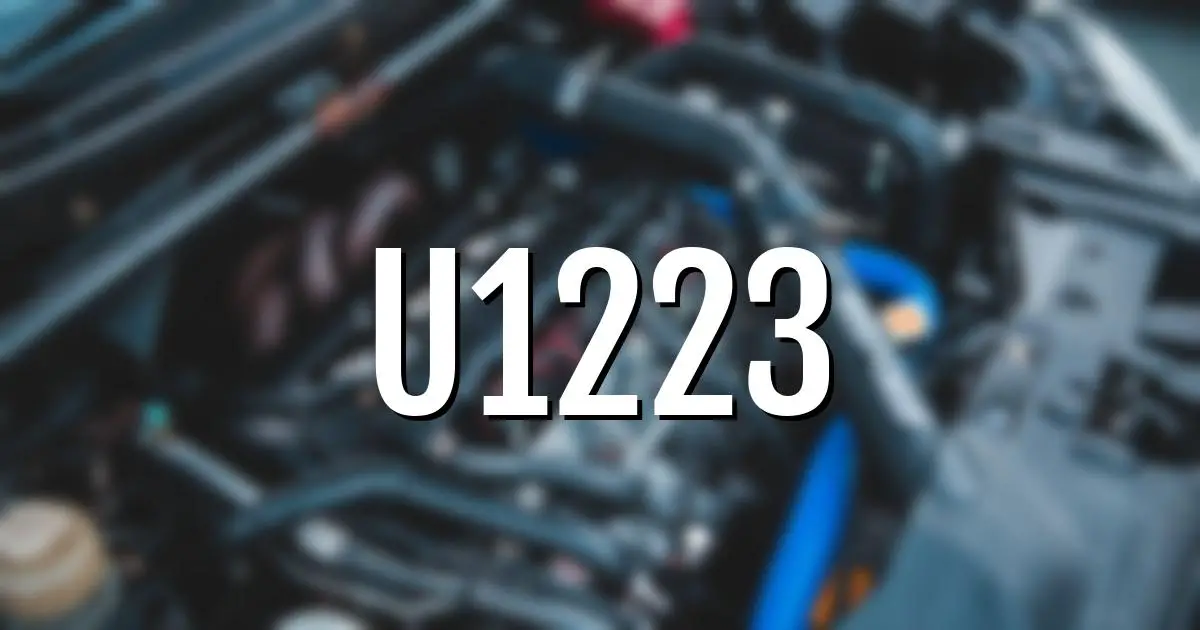 u1223 error fault code explained