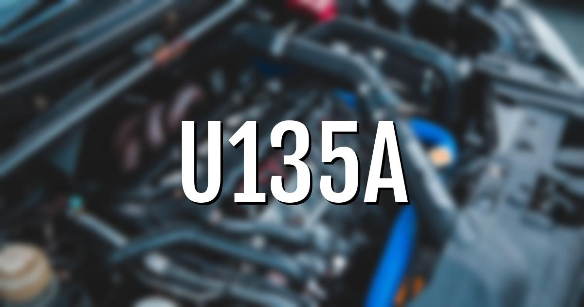 u135a error fault code explained
