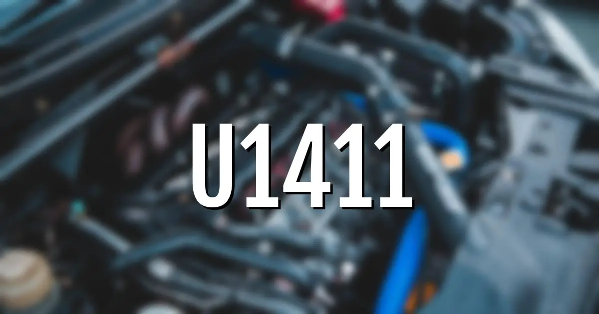 u1411 error fault code explained