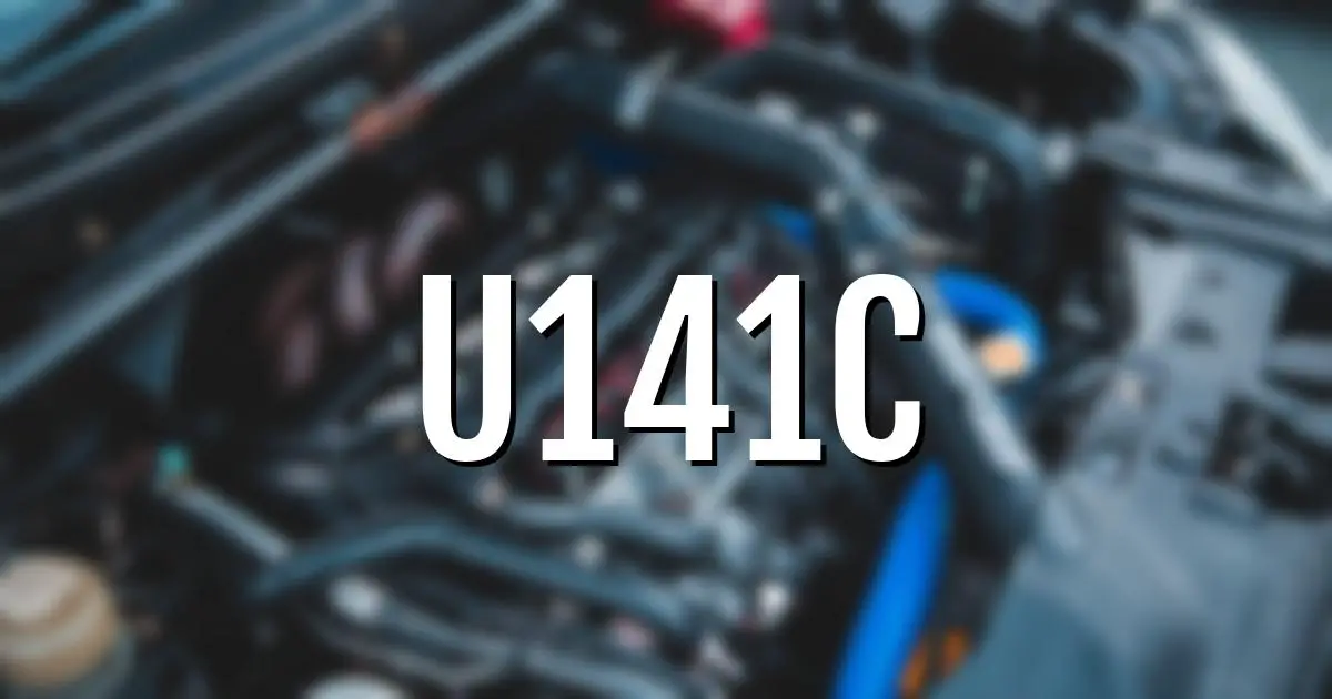 u141c error fault code explained