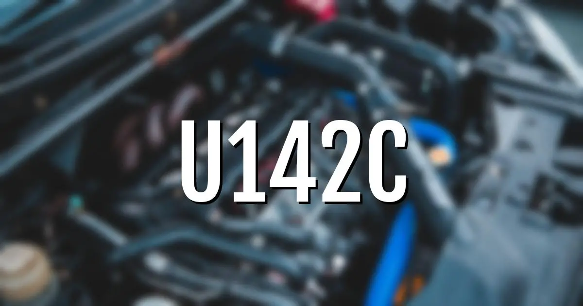 u142c error fault code explained